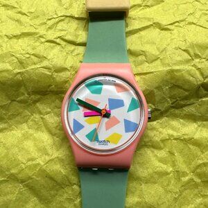 Swatch Watch Blue Lolly LP105 Vintage 1990's